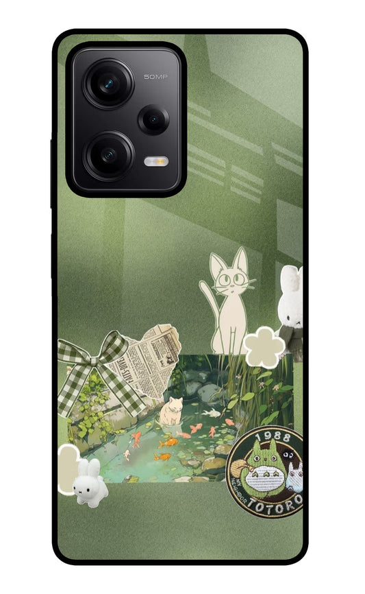 Aesthetic anime Poco X5 5G Glass Case