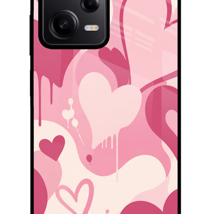 Hearty case Poco X5 5G Glass Case Back Cover by Casekaro