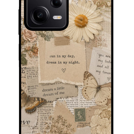 Vintage case Poco X5 5G Glass Case Back Cover by Casekaro