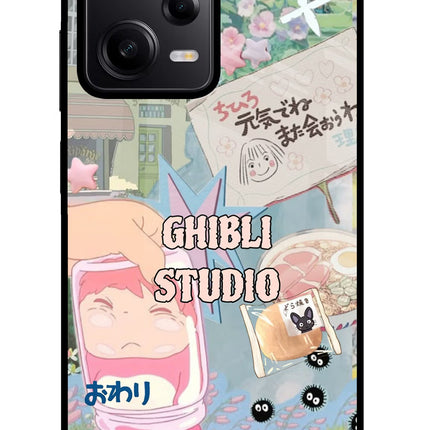 Studio Ghibli Poco X5 5G Glass Case Back Cover by Casekaro