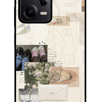 Soft Aesthetic Poco X5 5G Glass Case Back Cover by Casekaro