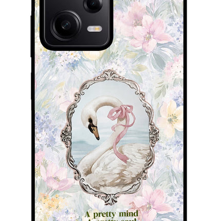 Pretty Mind Pretty Soul Poco X5 5G Glass Case Back Cover by Casekaro