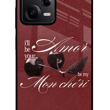 Velvet Cherry Poco X5 5G Glass Case Back Cover by Casekaro