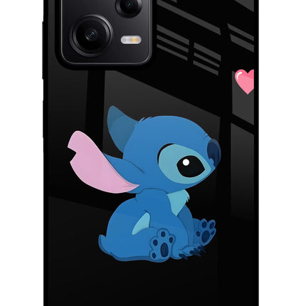 Stitch Crush Poco X5 5G Glass Case Back Cover by Casekaro