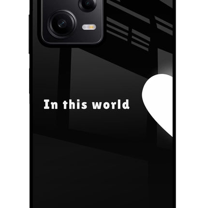 This World Poco X5 5G Glass Case Back Cover by Casekaro