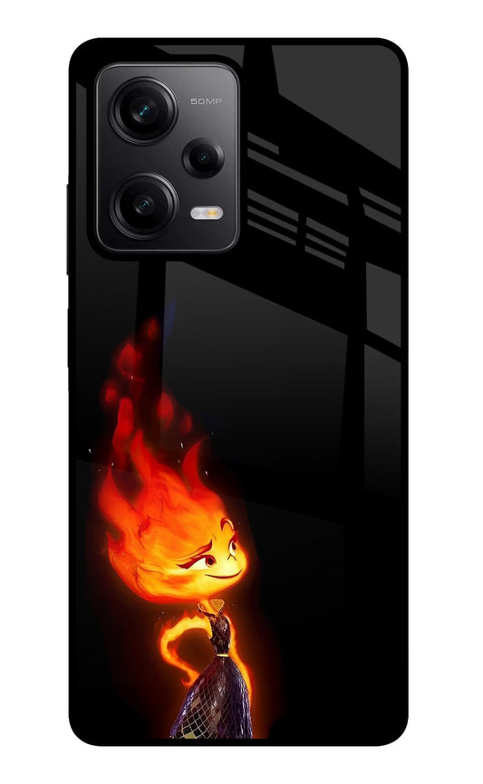 Ember Flame Poco X5 5G Glass Case