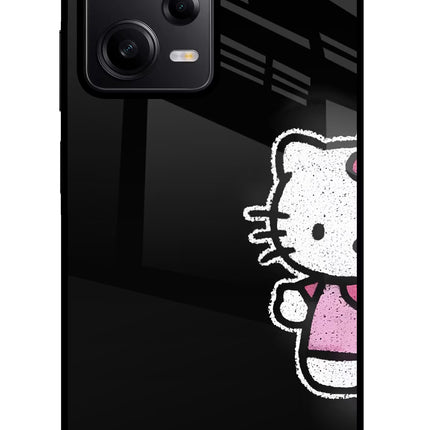 Kitty Charm Poco X5 5G Glass Case Back Cover by Casekaro