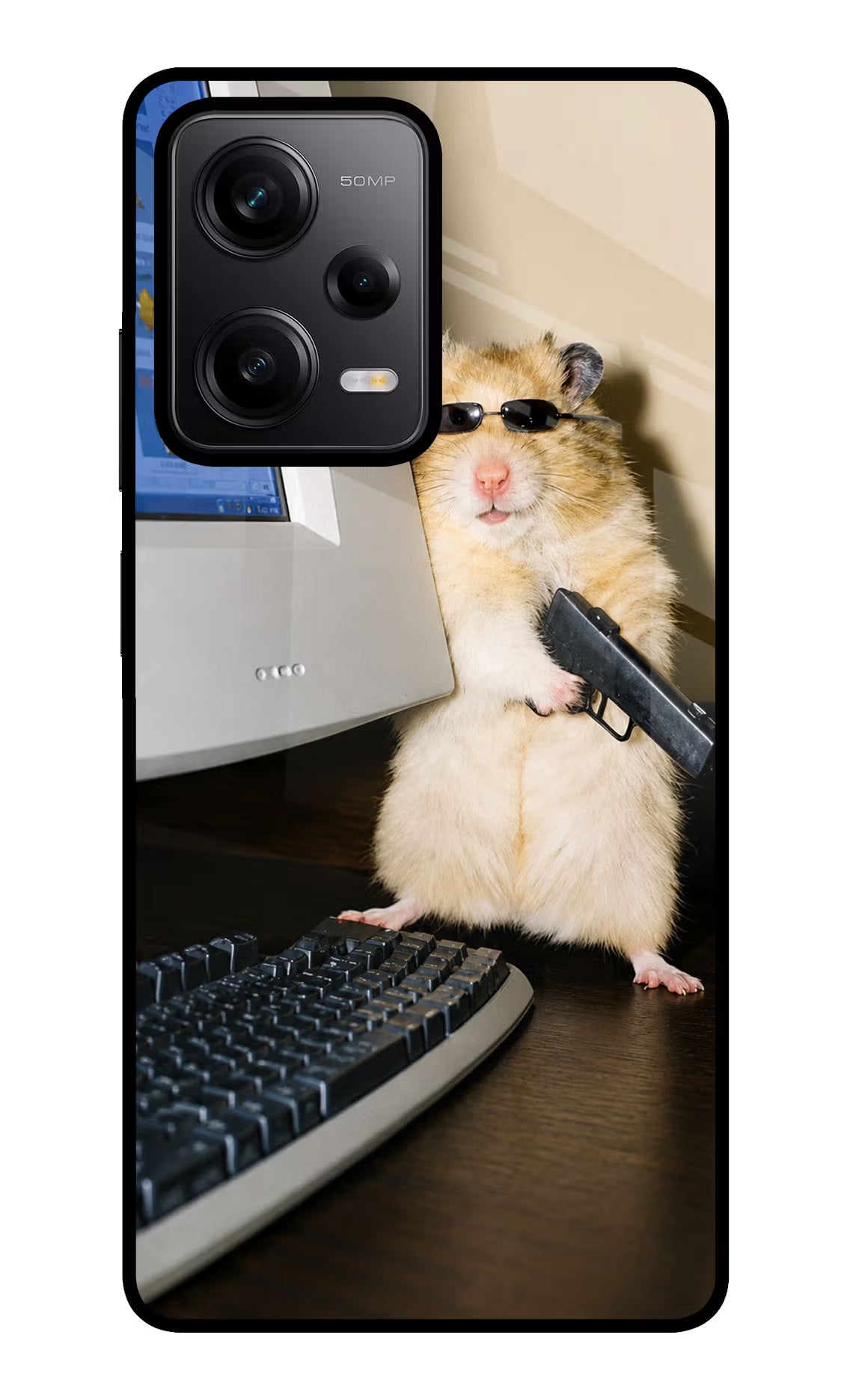 Hacker Hamster Poco X5 5G Glass Case