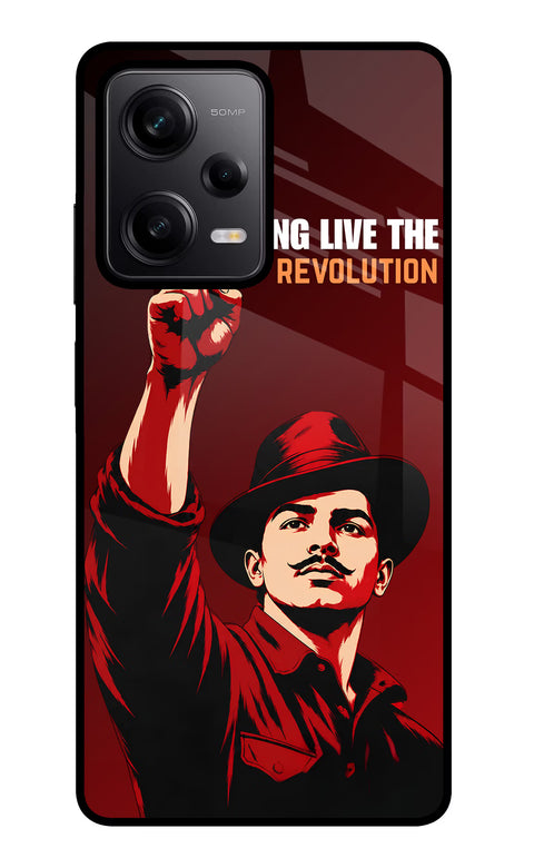 Bhagat Singh Revolution Poco X5 5G Glass Case