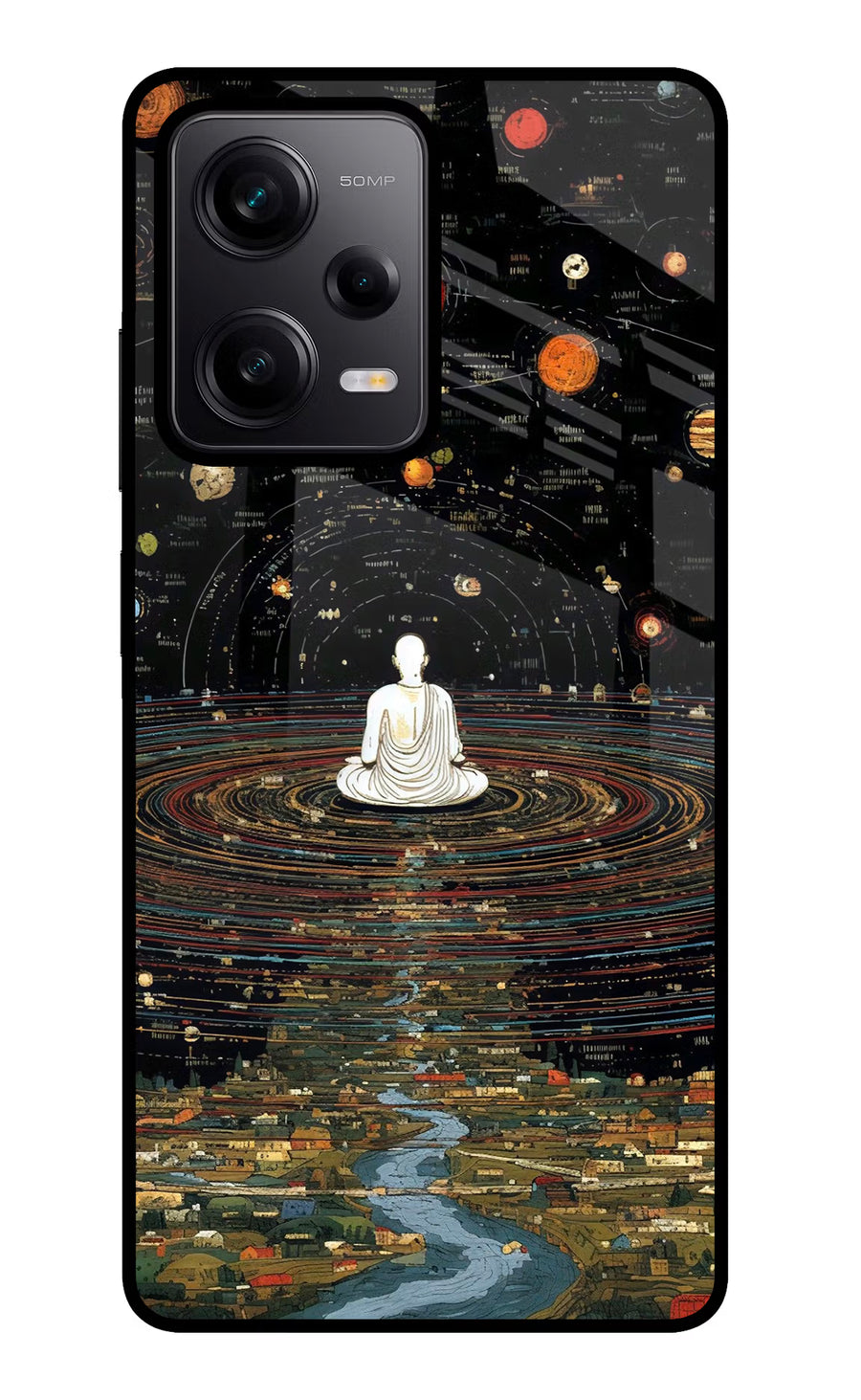 Space Monk Poco X5 5G Back Cover, Glass case