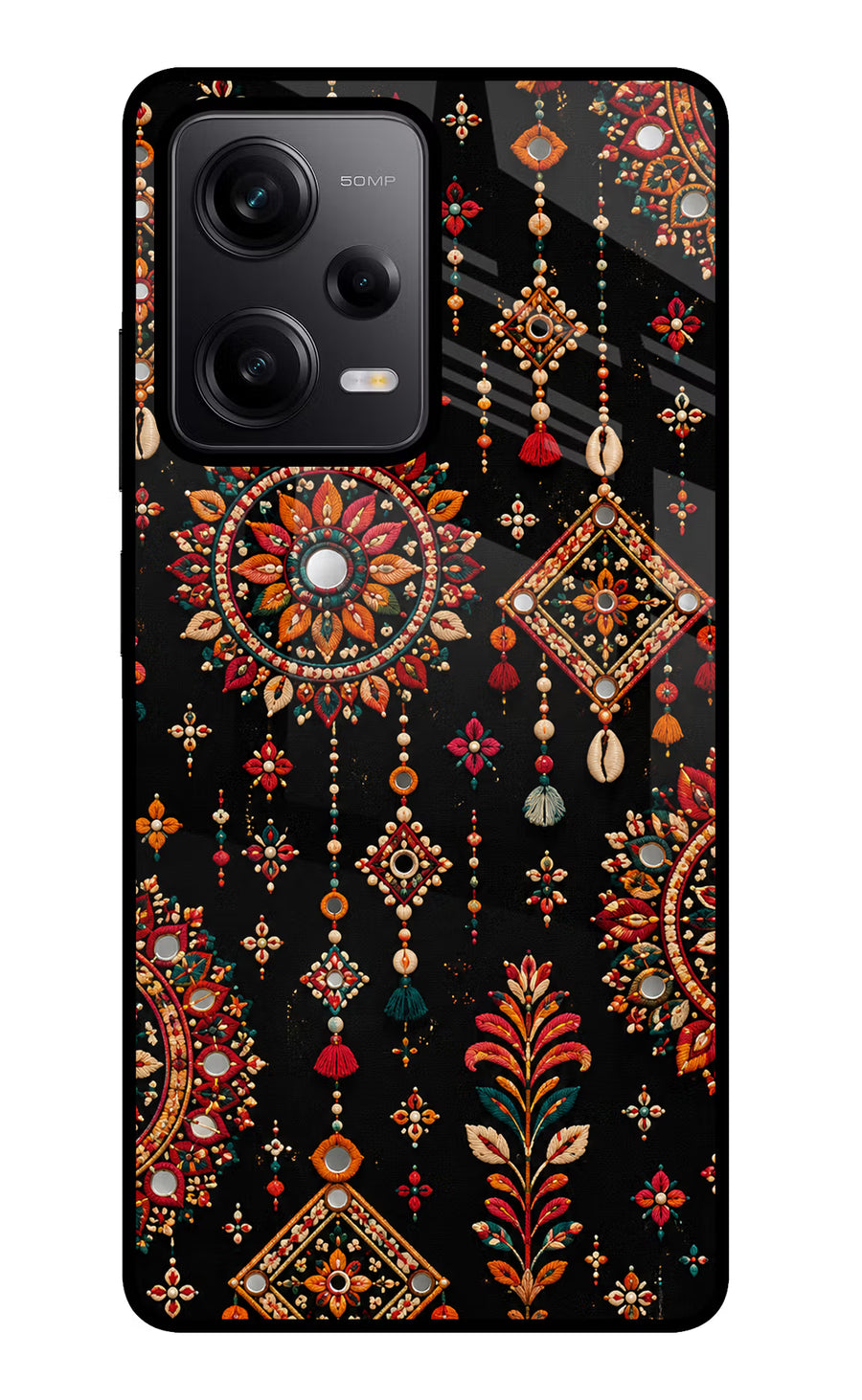 Boho Noir Poco X5 5G Back Cover, Glass case