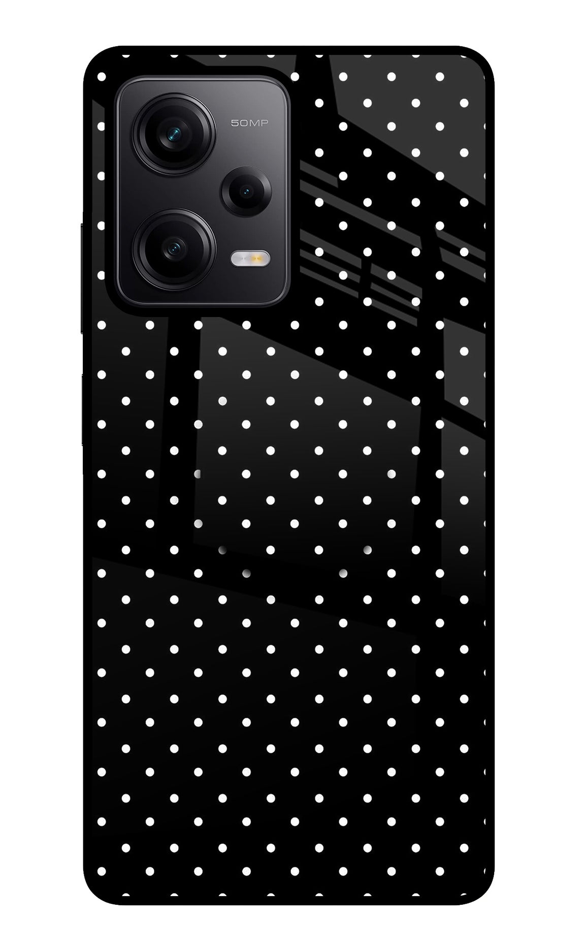 White Dots Poco X5 5G Glass Case