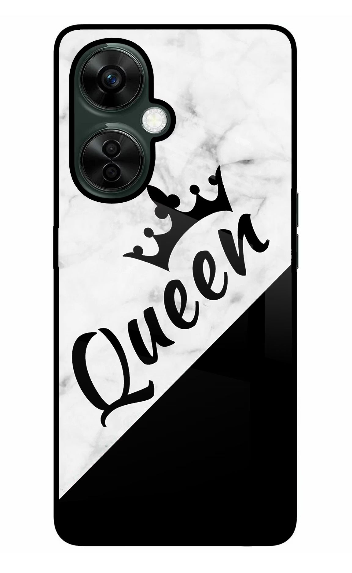 Queen OnePlus Nord CE 3 Lite 5G Glass Case Back Cover by Casekaro