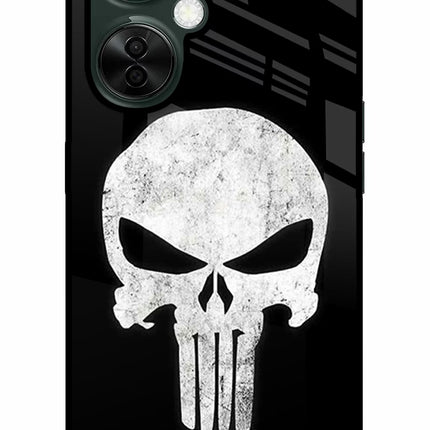 Punisher Skull OnePlus Nord CE 3 Lite 5G Glass Case Back Cover by Casekaro