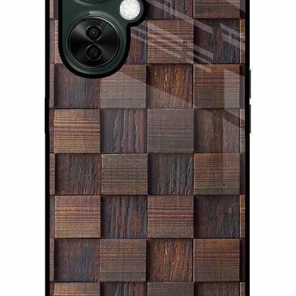 Wooden Cube Design OnePlus Nord CE 3 Lite 5G Glass Case Back Cover by Casekaro
