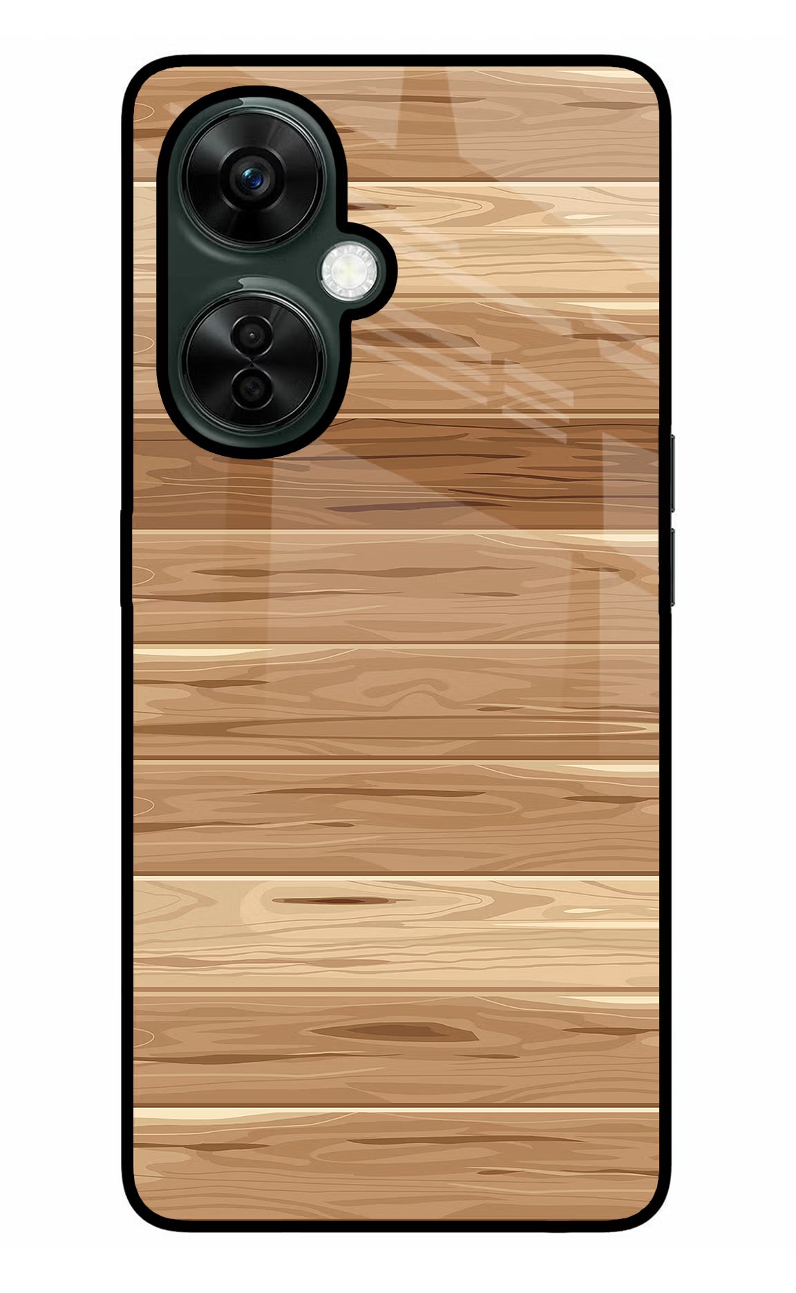 Wooden Vector OnePlus Nord CE 3 Lite 5G Glass Case Back Cover by Casekaro