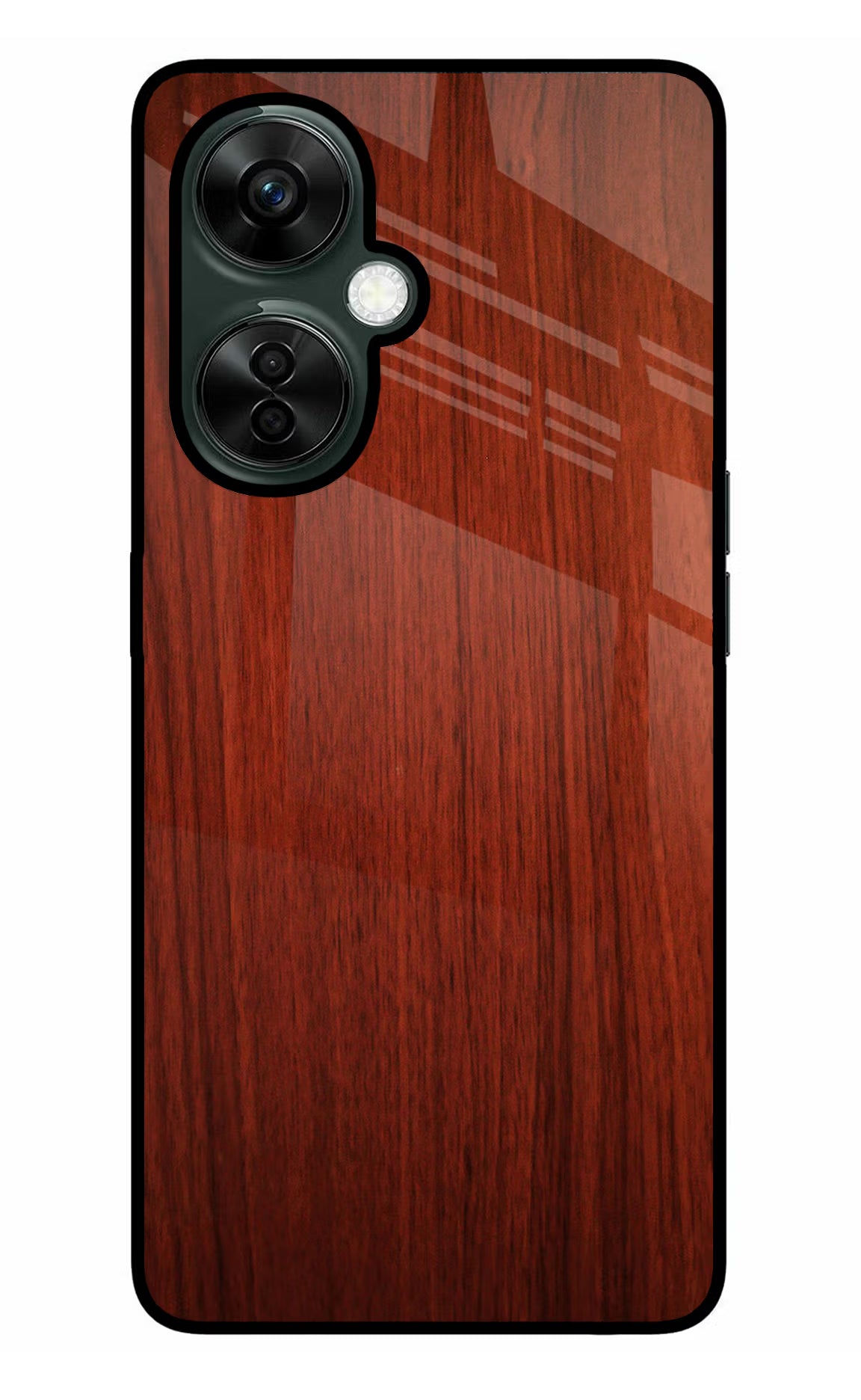 Wooden Plain Pattern OnePlus Nord CE 3 Lite 5G Glass Case Back Cover by Casekaro