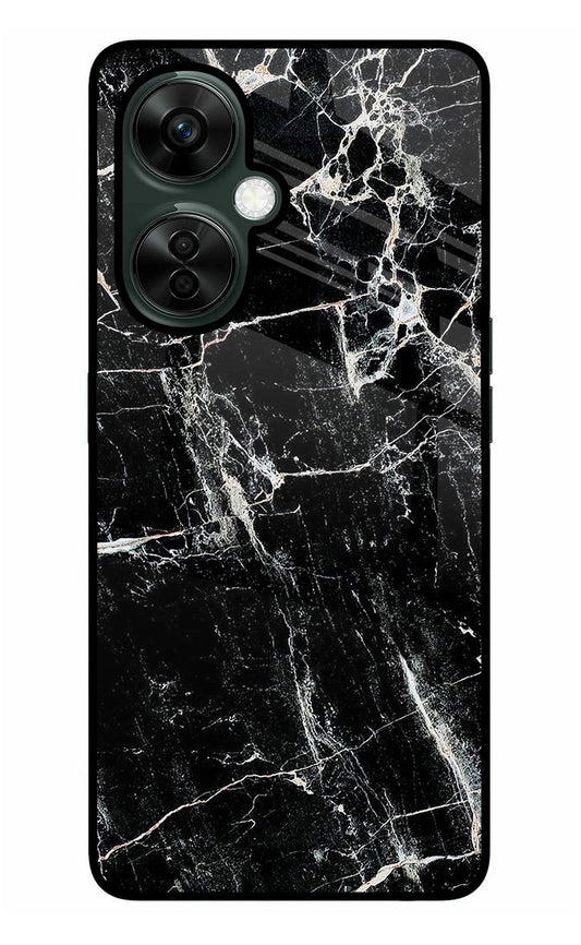 Black Marble Texture OnePlus Nord CE 3 Lite 5G Glass Case