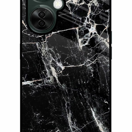 Black Marble Texture OnePlus Nord CE 3 Lite 5G Glass Case