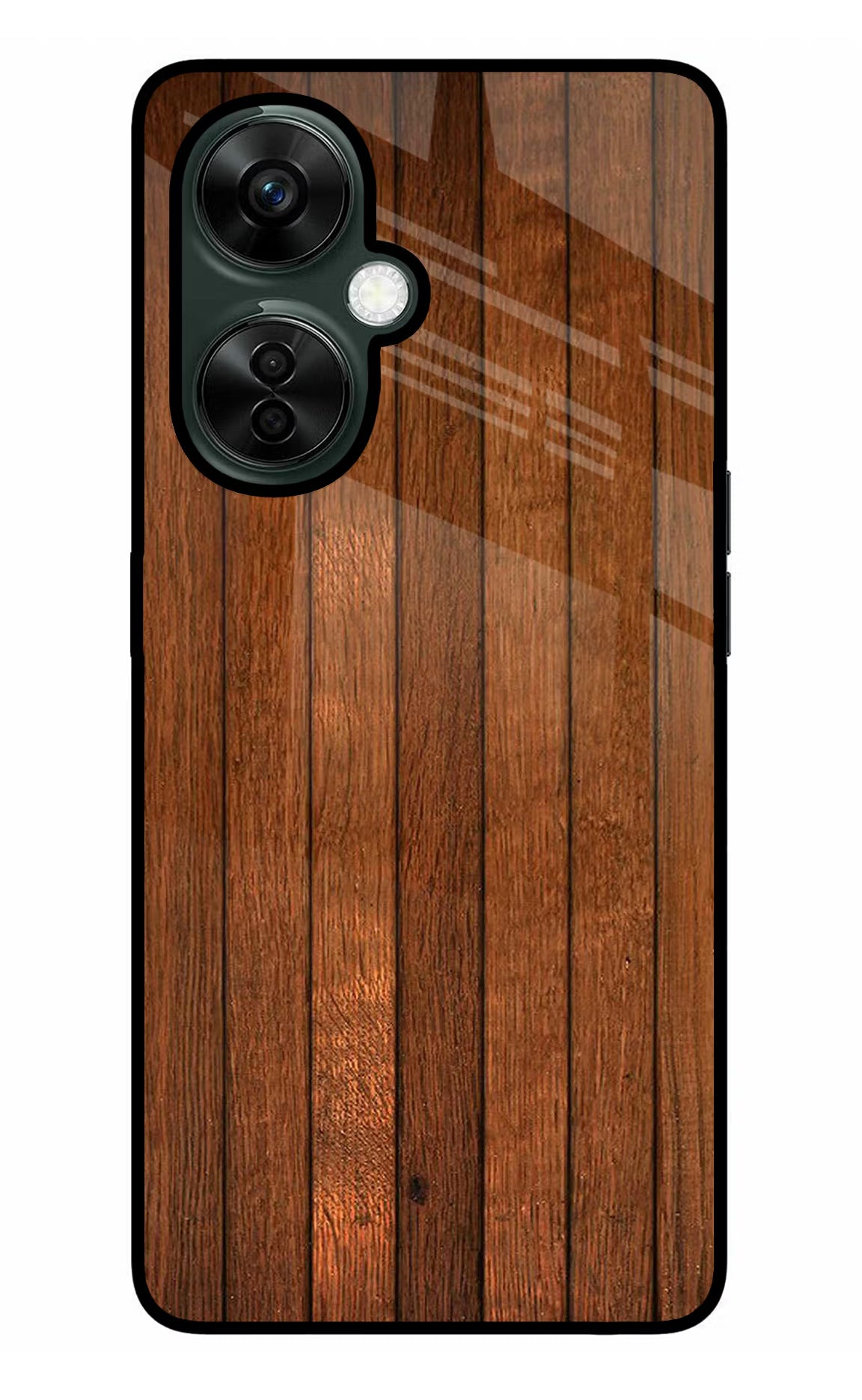 Wooden Artwork Bands OnePlus Nord CE 3 Lite 5G Glass Case Back Cover by Casekaro