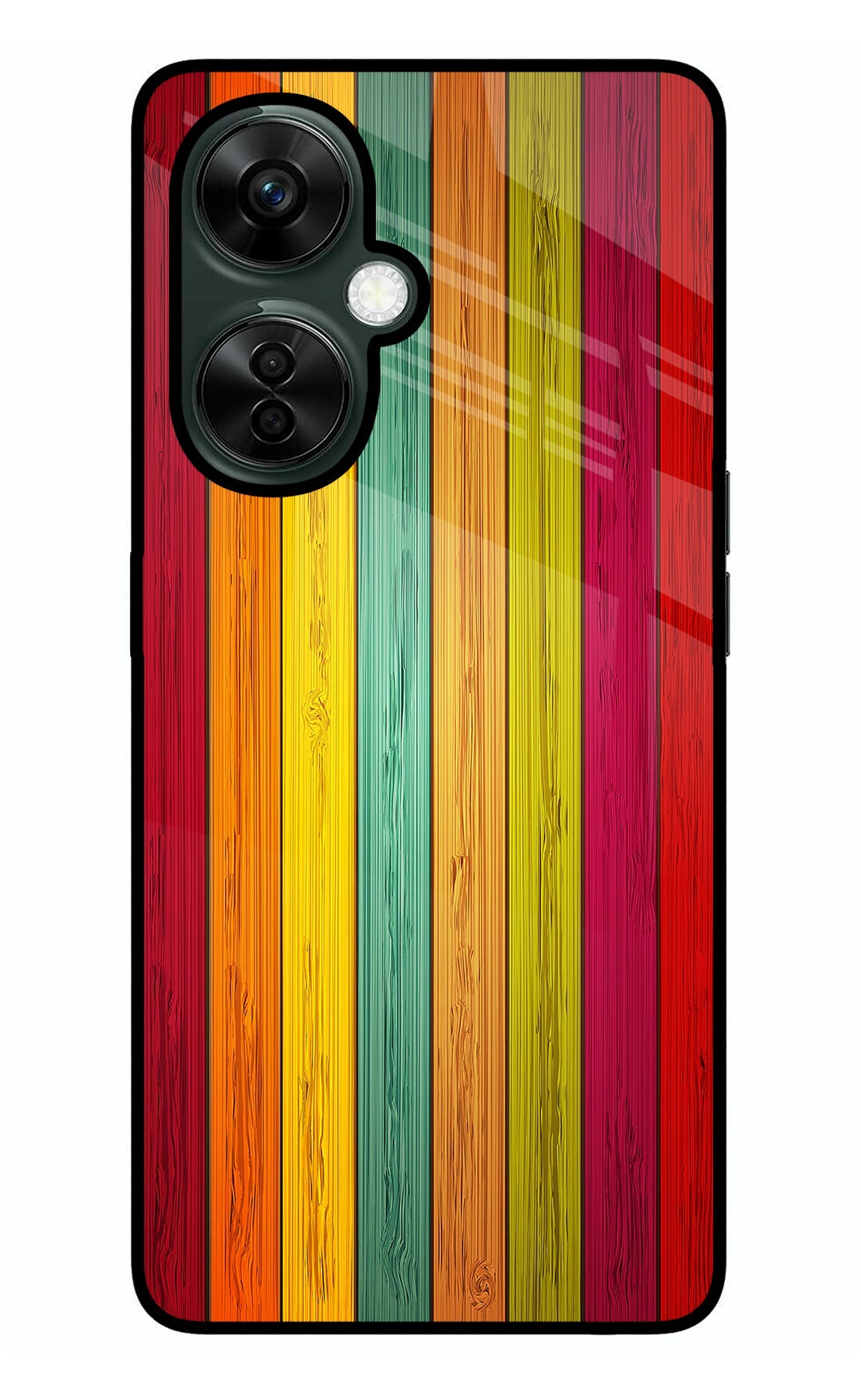 Multicolor Wooden OnePlus Nord CE 3 Lite 5G Back Cover