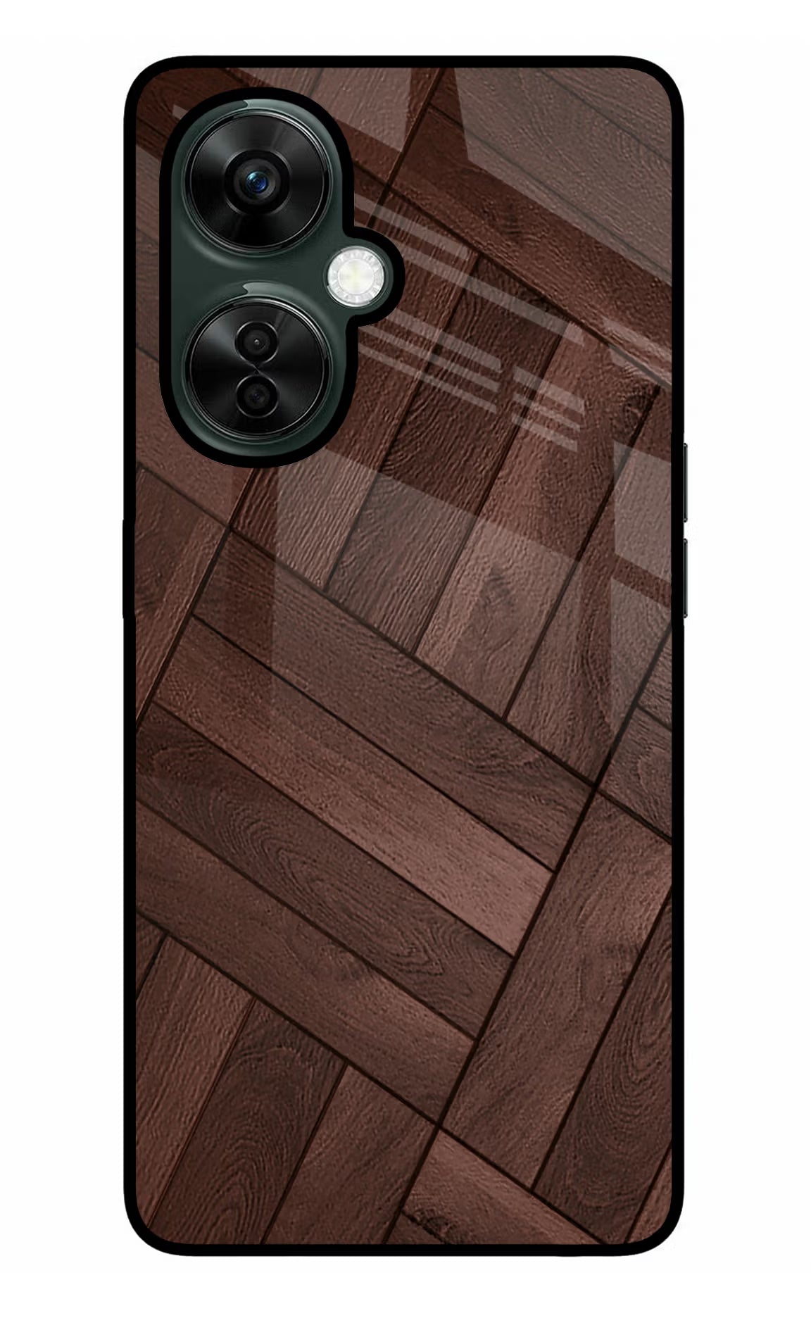 Wooden Texture Design OnePlus Nord CE 3 Lite 5G Glass Case Back Cover by Casekaro