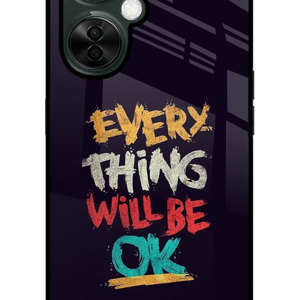 Everything Will Be Ok OnePlus Nord CE 3 Lite 5G Glass Case Back Cover by Casekaro