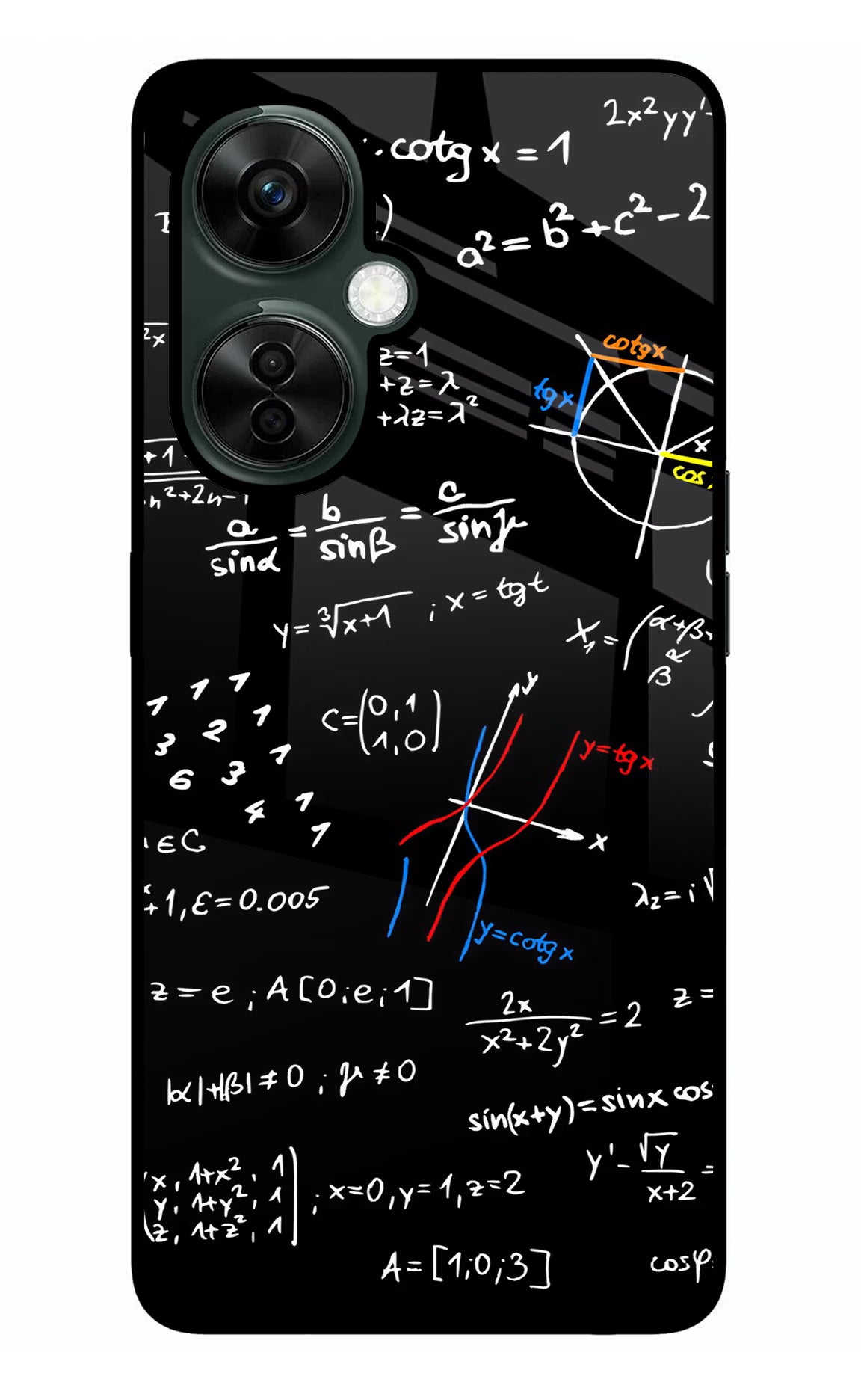 Mathematics Formula OnePlus Nord CE 3 Lite 5G Glass Case Back Cover by Casekaro
