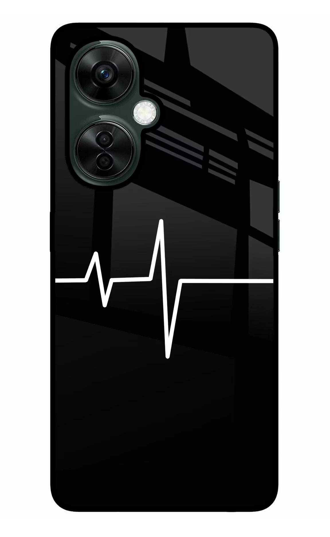 Heart Beats OnePlus Nord CE 3 Lite 5G Glass Case Back Cover by Casekaro