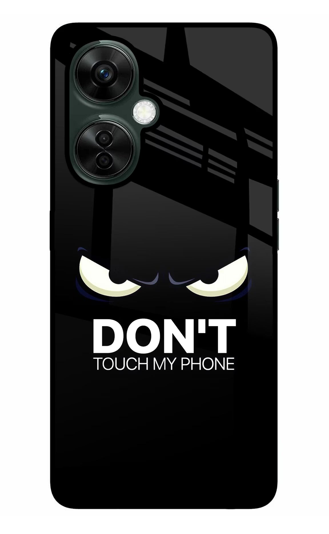 Don'T Touch My Phone OnePlus Nord CE 3 Lite 5G Glass Case Back Cover by Casekaro