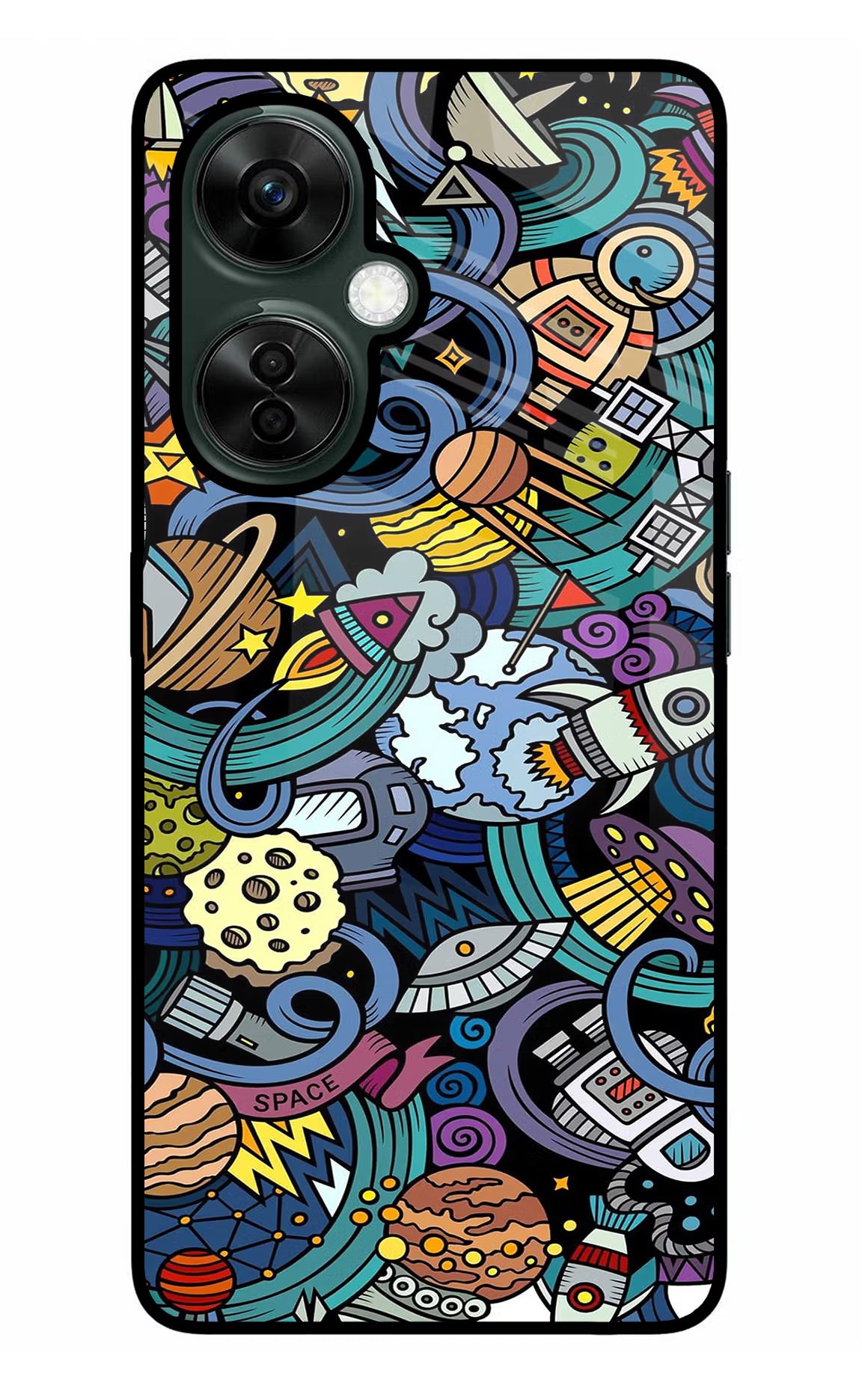 Space Abstract OnePlus Nord CE 3 Lite 5G Glass Case Back Cover by Casekaro