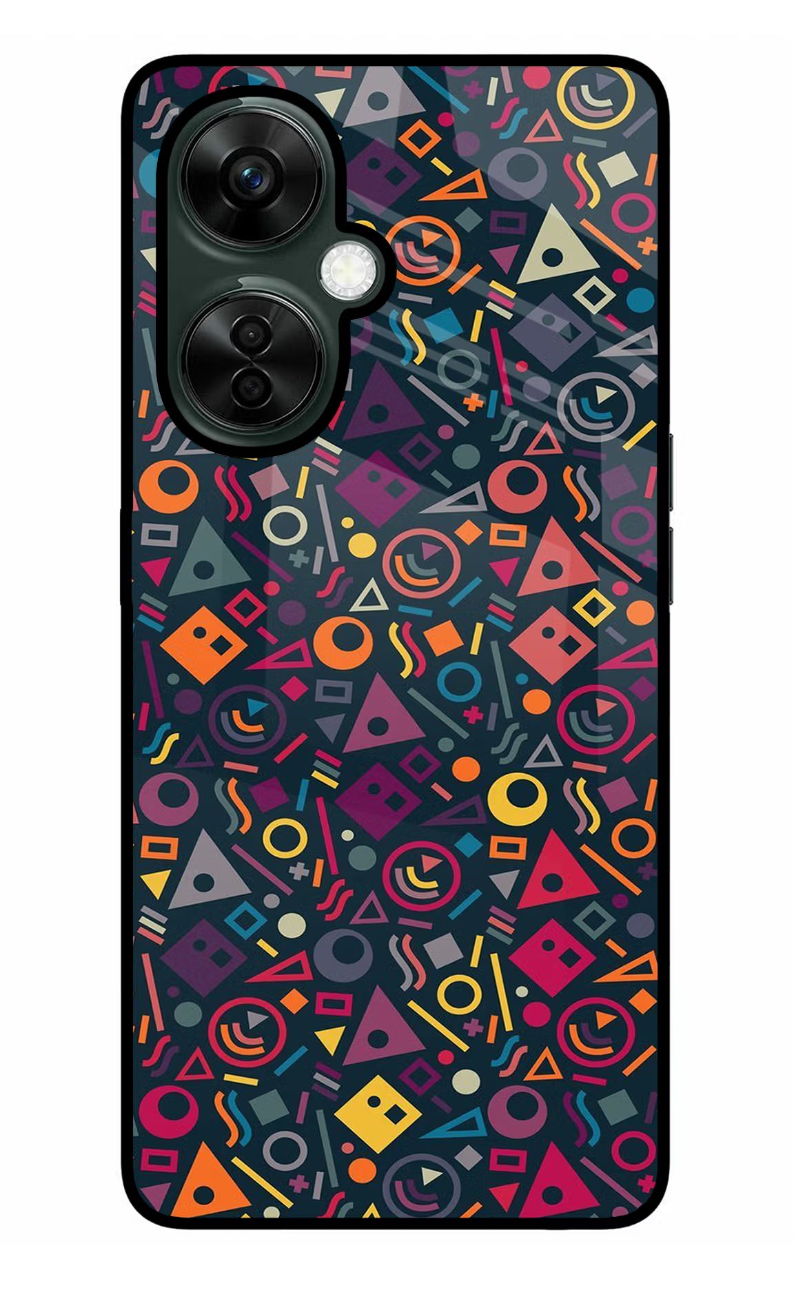 Geometric Abstract OnePlus Nord CE 3 Lite 5G Glass Case Back Cover by Casekaro