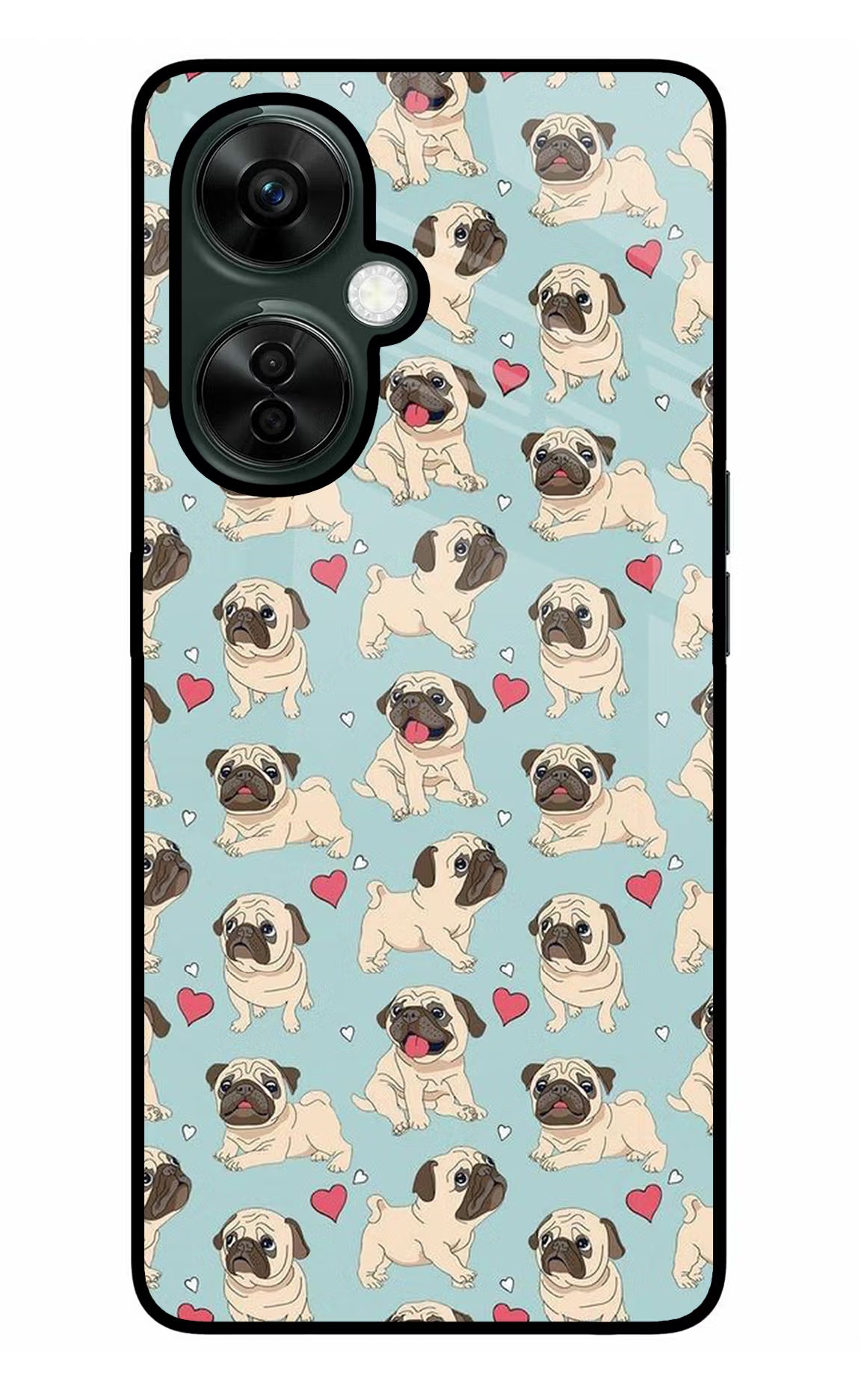 Pug Dog OnePlus Nord CE 3 Lite 5G Glass Case Back Cover by Casekaro