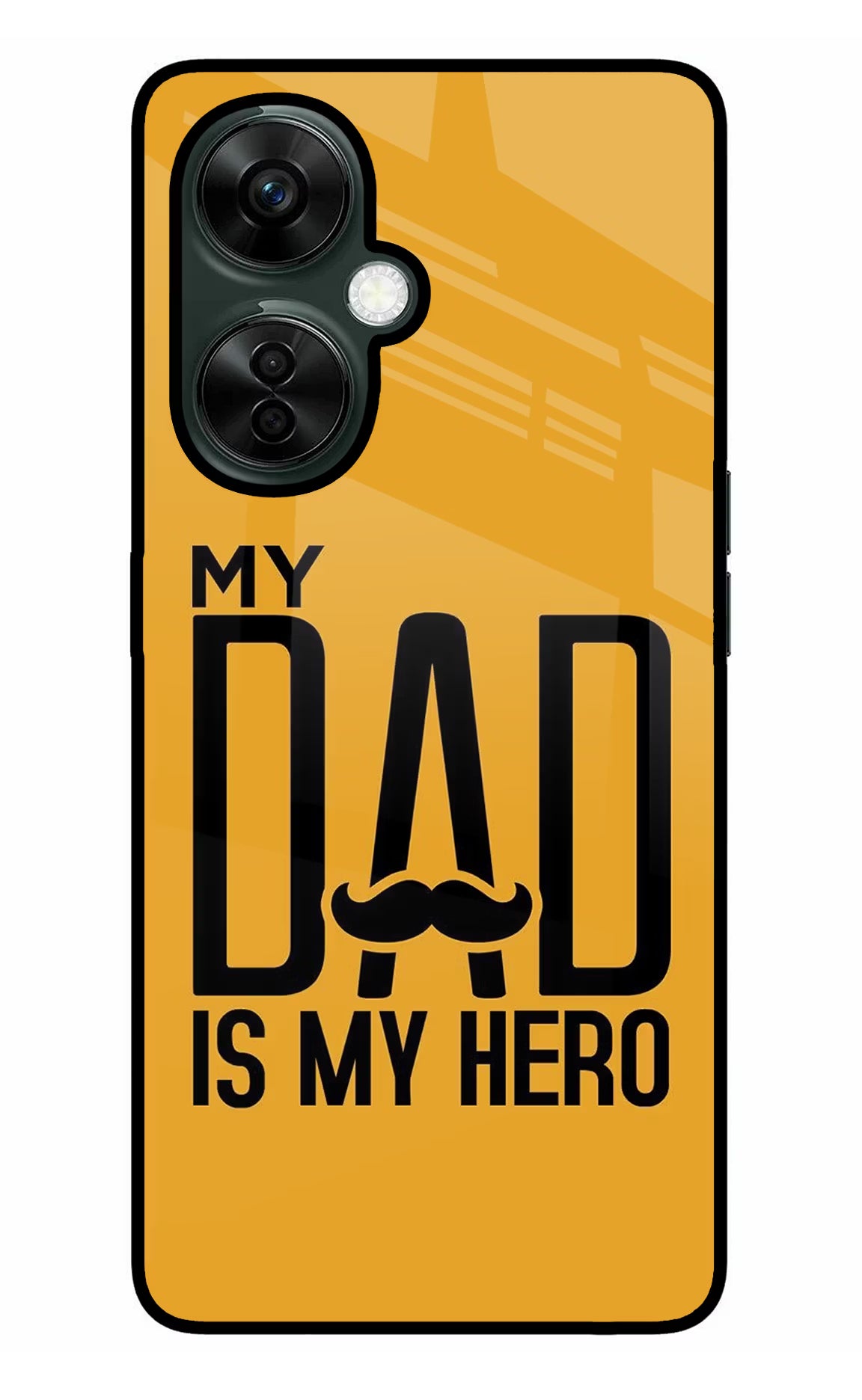 My Dad Is My Hero OnePlus Nord CE 3 Lite 5G Glass Case Back Cover by Casekaro