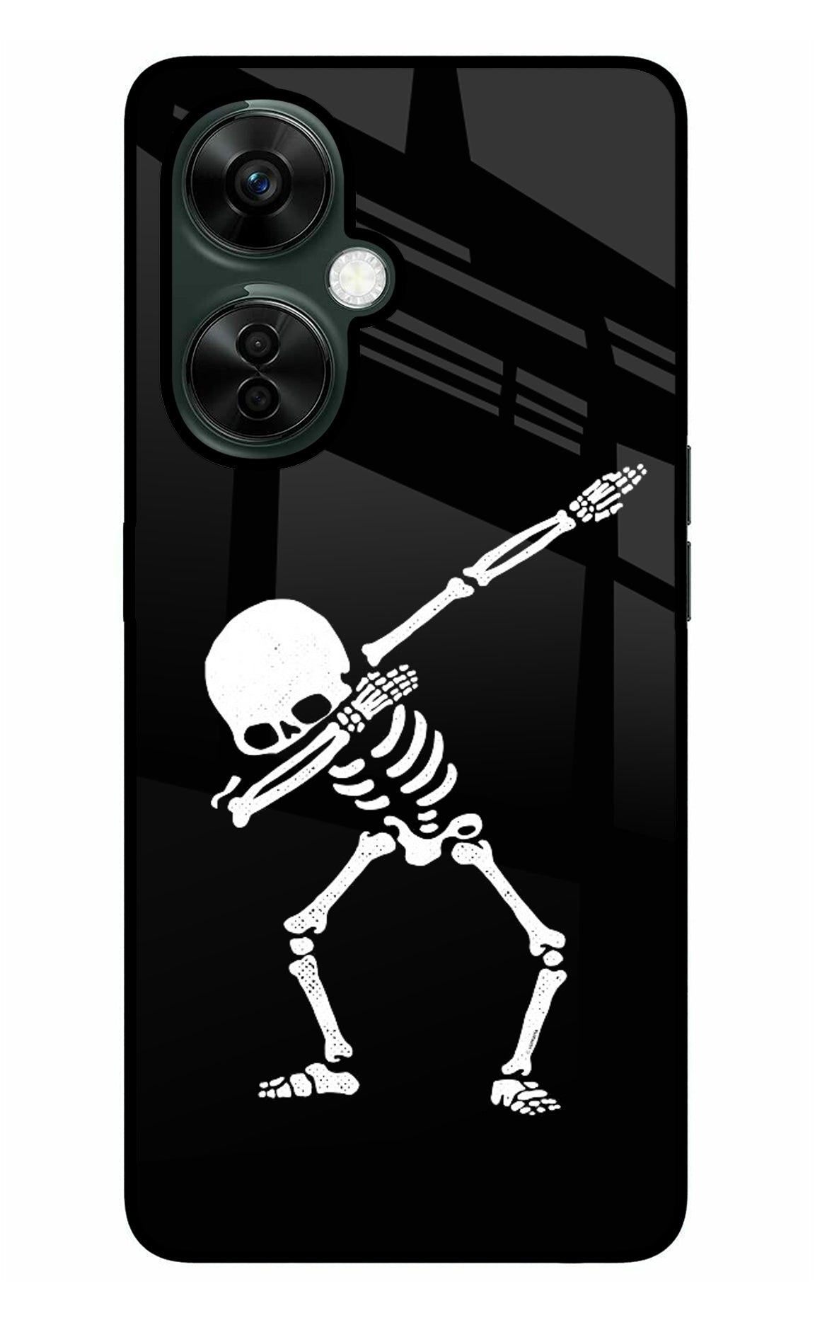 Dabbing Skeleton Art OnePlus Nord CE 3 Lite 5G Glass Case