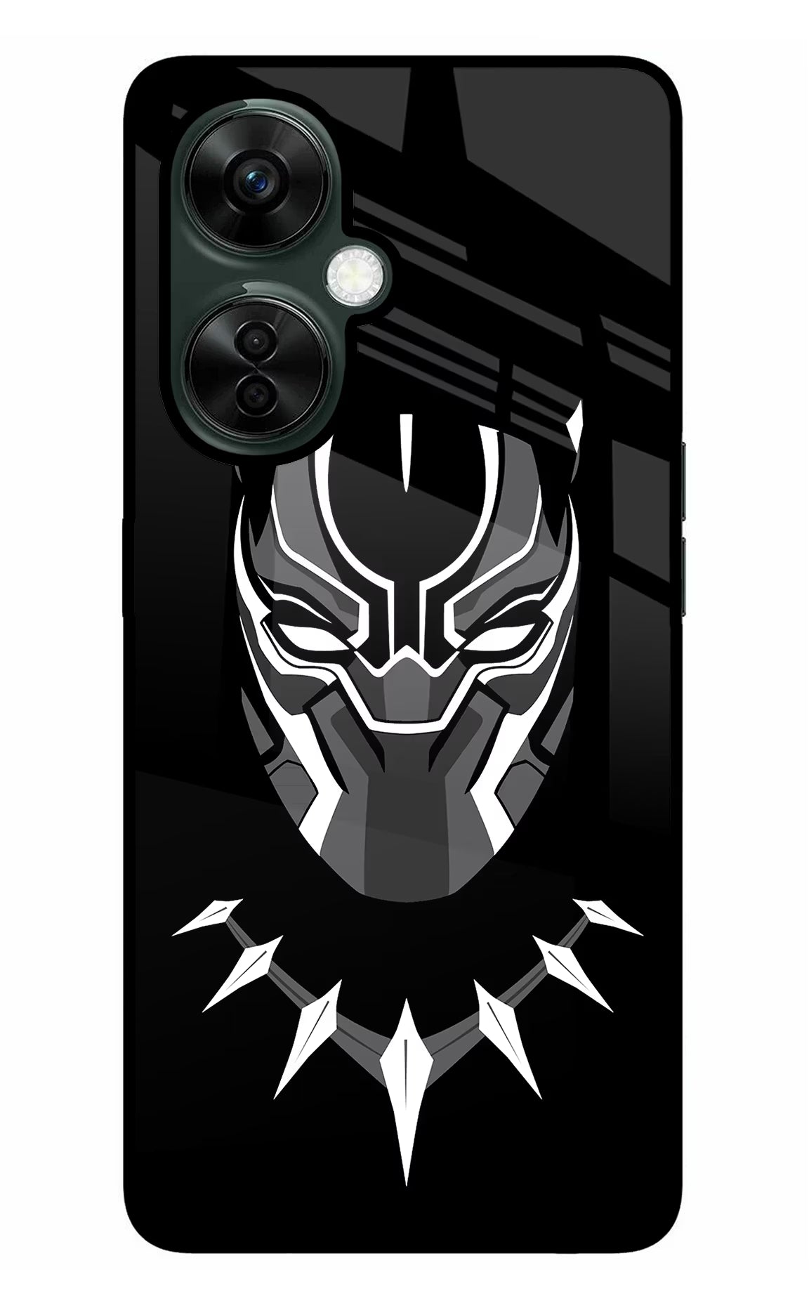 Black Panther OnePlus Nord CE 3 Lite 5G Glass Case Back Cover by Casekaro