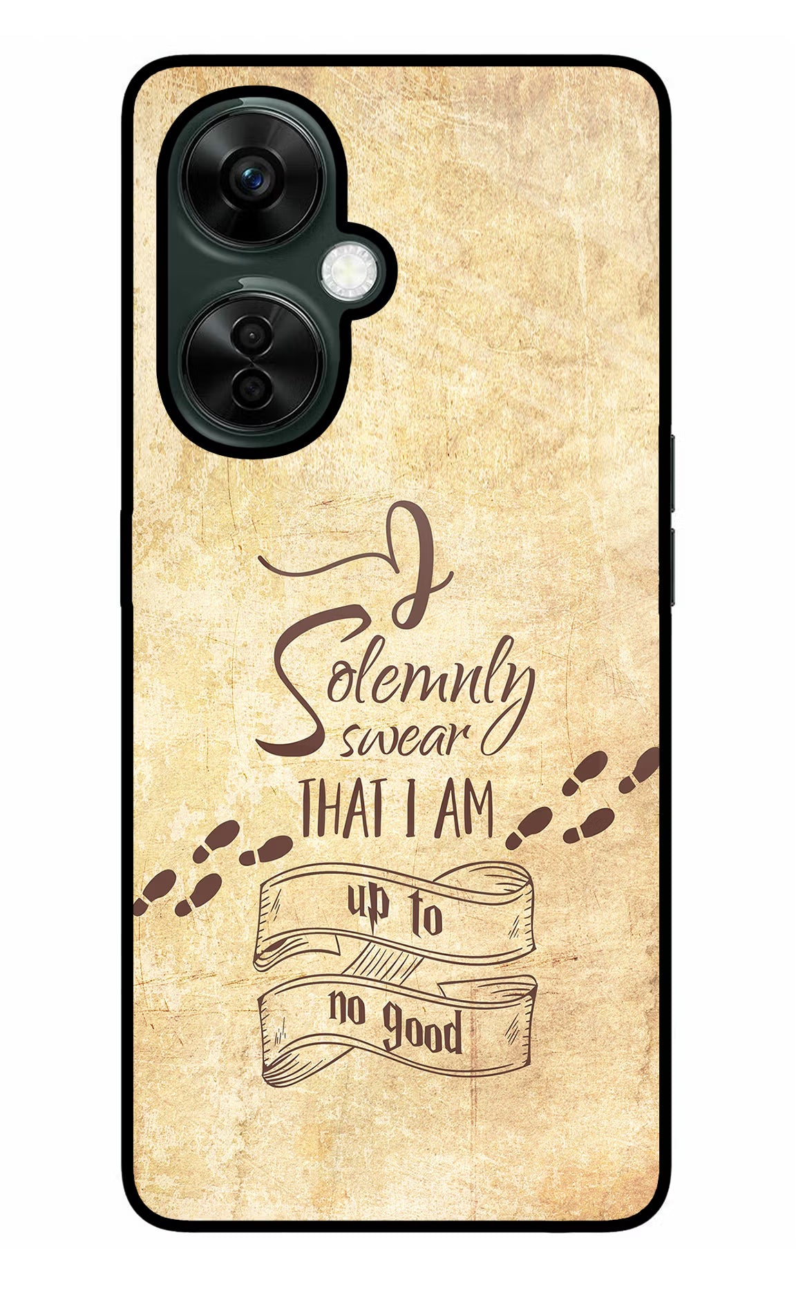I Solemnly swear that i up to no good OnePlus Nord CE 3 Lite 5G Glass Case Back Cover by Casekaro