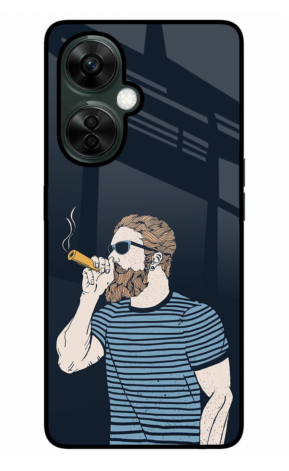 Smoking OnePlus Nord CE 3 Lite 5G Glass Case Back Cover by Casekaro