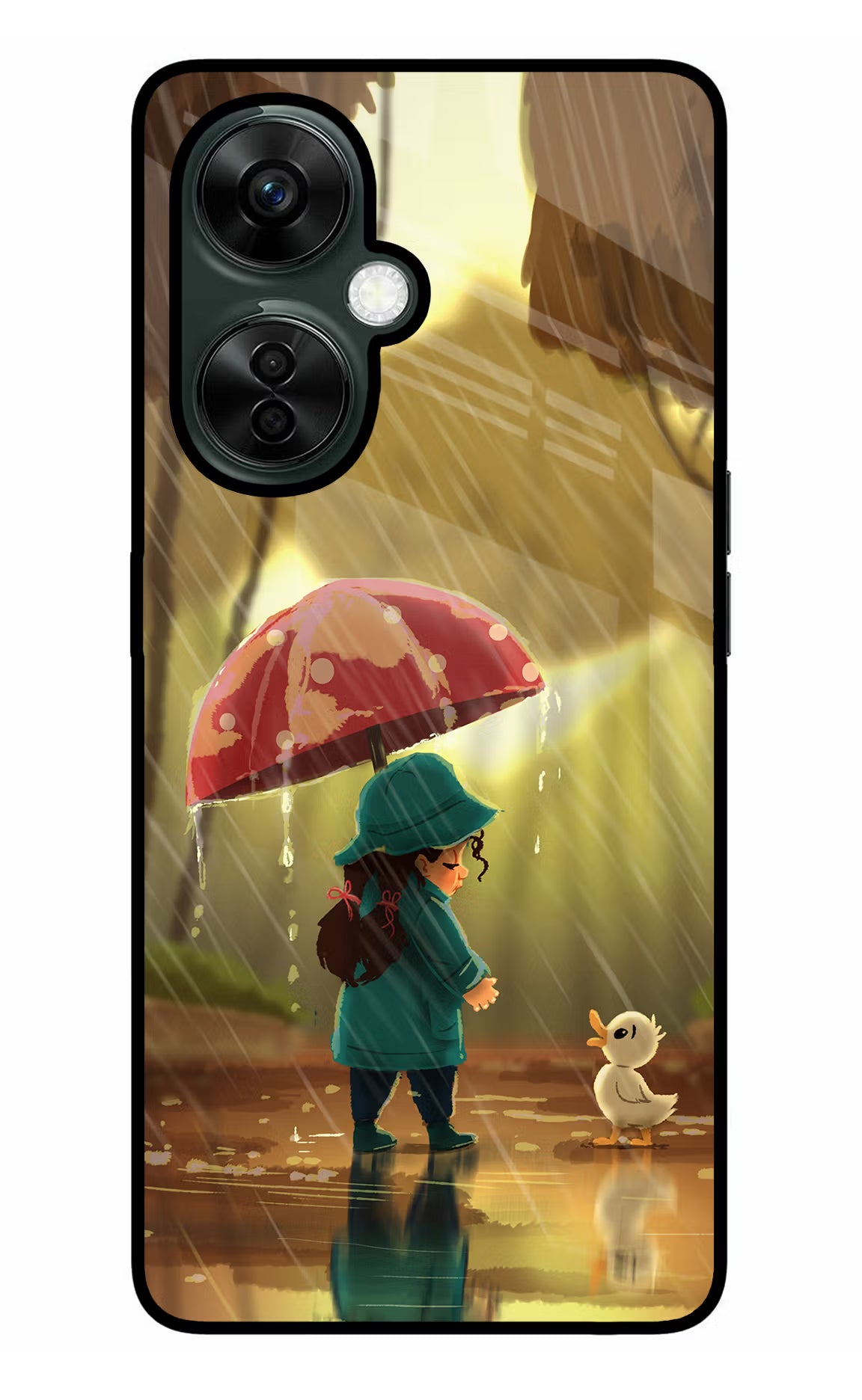 Rainy Day OnePlus Nord CE 3 Lite 5G Glass Case Back Cover by Casekaro