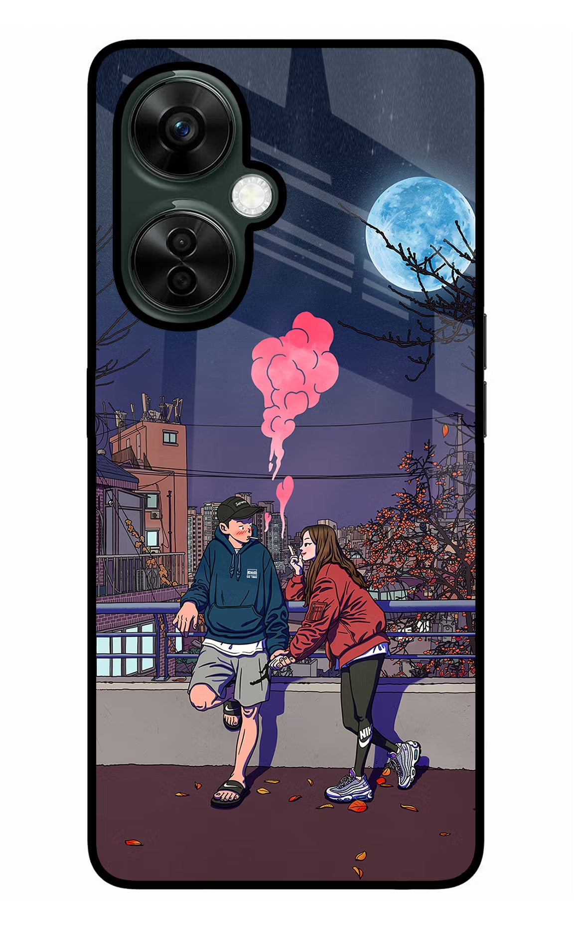 Chilling Couple OnePlus Nord CE 3 Lite 5G Glass Case Back Cover by Casekaro