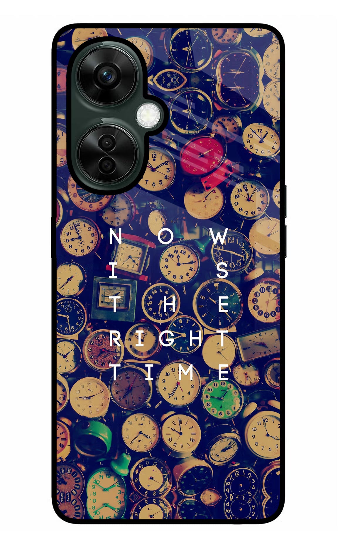 Now is the Right Time Quote OnePlus Nord CE 3 Lite 5G Glass Case Back Cover by Casekaro