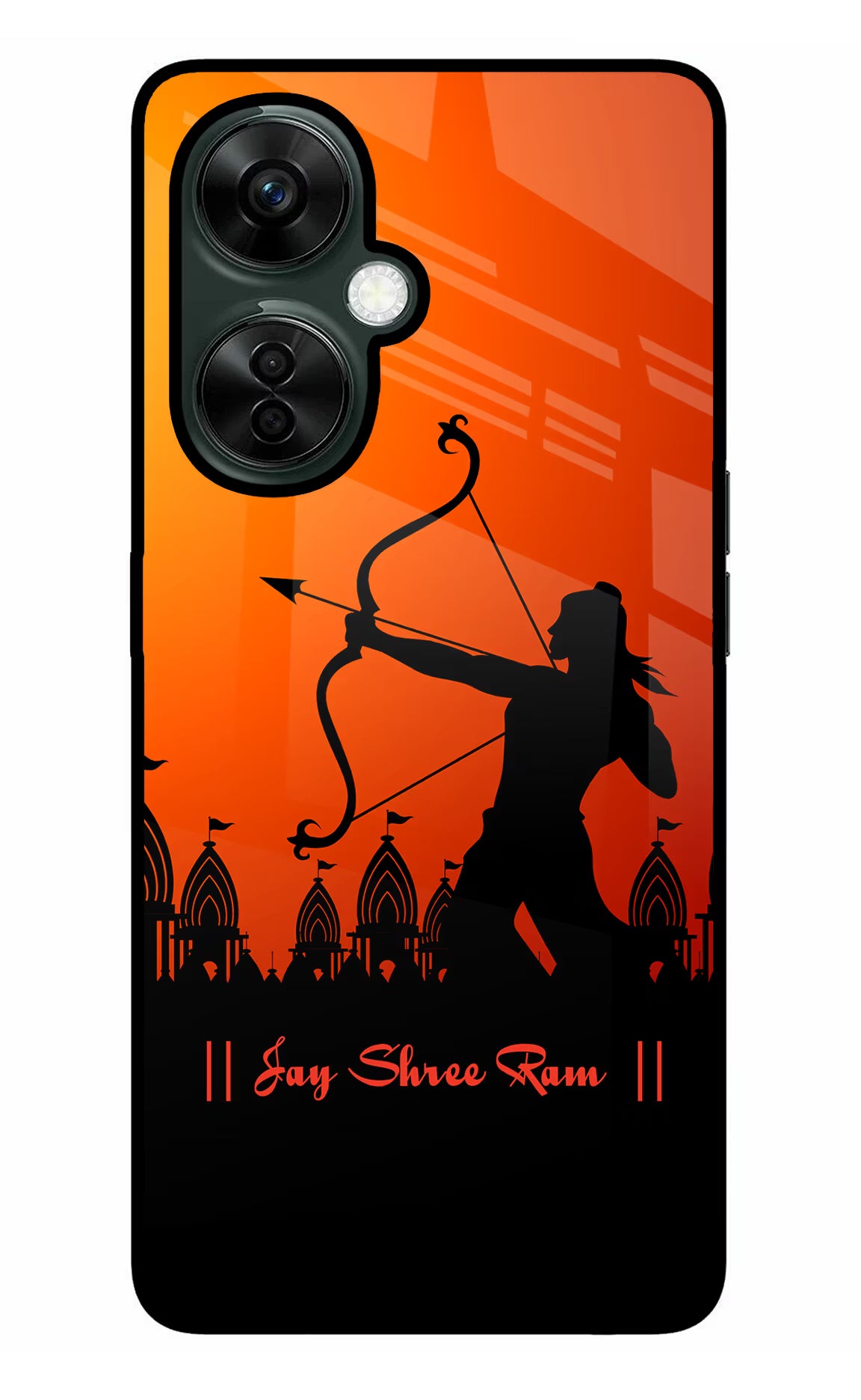 Lord Ram - 4 OnePlus Nord CE 3 Lite 5G Glass Case Back Cover by Casekaro
