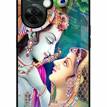 Lord Radha Krishna OnePlus Nord CE 3 Lite 5G Glass Case Back Cover by Casekaro