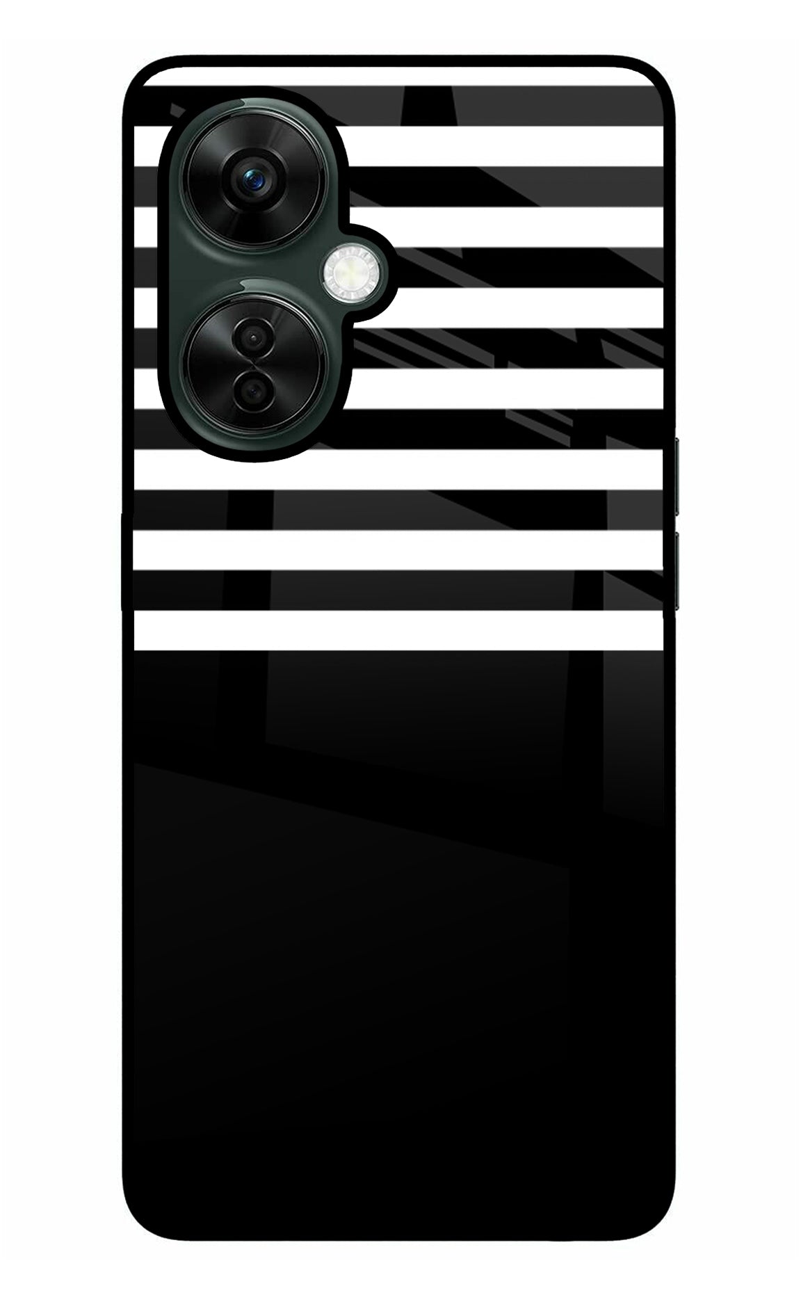 Black and White Print OnePlus Nord CE 3 Lite 5G Glass Case