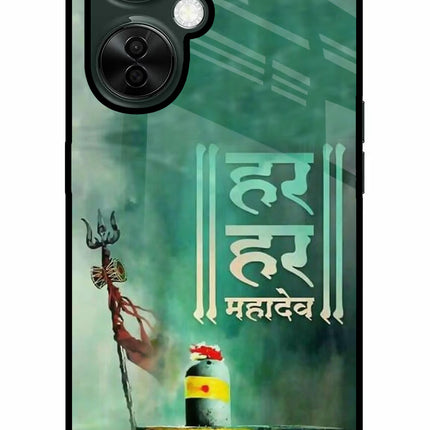 Har Har Mahadev Shivling OnePlus Nord CE 3 Lite 5G Glass Case Back Cover by Casekaro