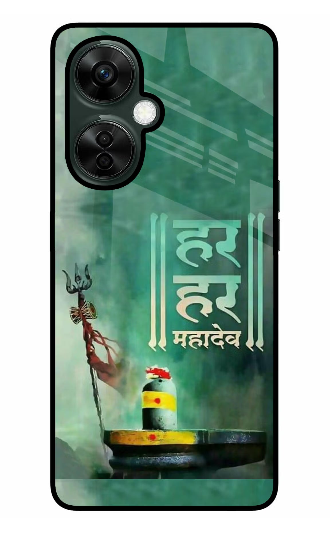Har Har Mahadev Shivling OnePlus Nord CE 3 Lite 5G Glass Case Back Cover by Casekaro