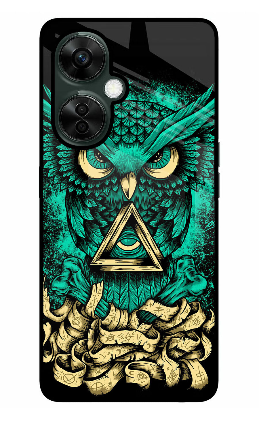 Green Owl OnePlus Nord CE 3 Lite 5G Back Cover, Metal case