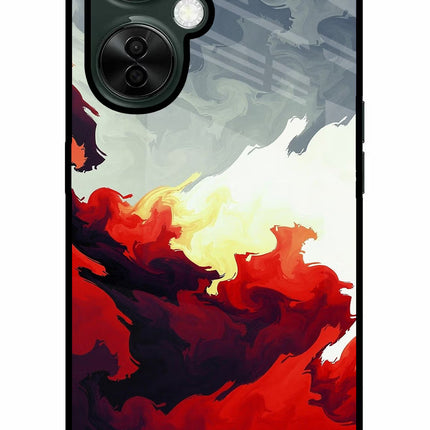 Fire Cloud OnePlus Nord CE 3 Lite 5G Glass Case Back Cover by Casekaro