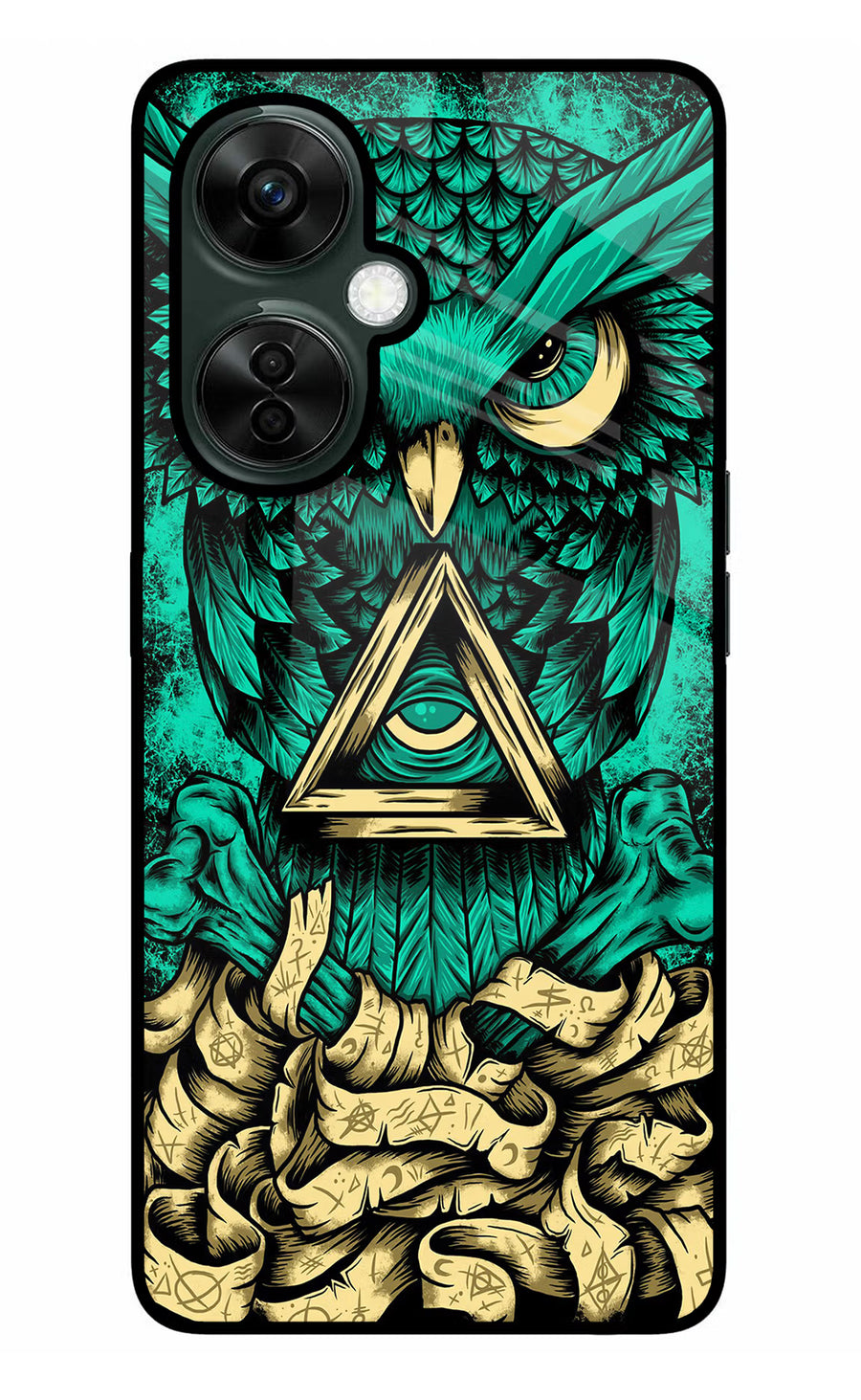 Green Owl OnePlus Nord CE 3 Lite 5G Back Cover, Metal case