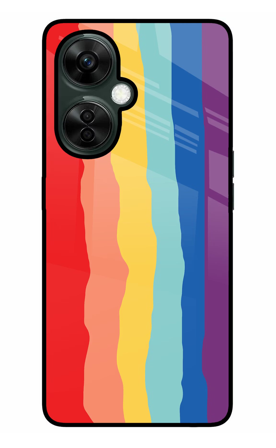 Rainbow OnePlus Nord CE 3 Lite 5G Glass Case Back Cover by Casekaro